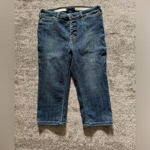 Pilcro and the Letterpress Womens Legging High Rise Denim Cropped Blue